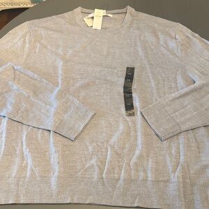 Banana Republic Men's Light Gray Crewneck Sweater